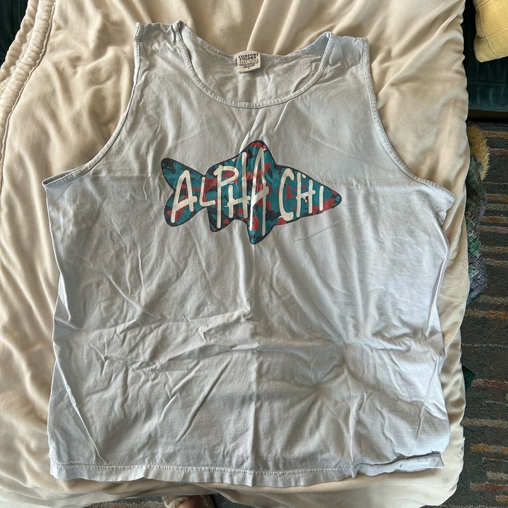 Alpha Chu Quite the Catch Comfort Colors Tank Too